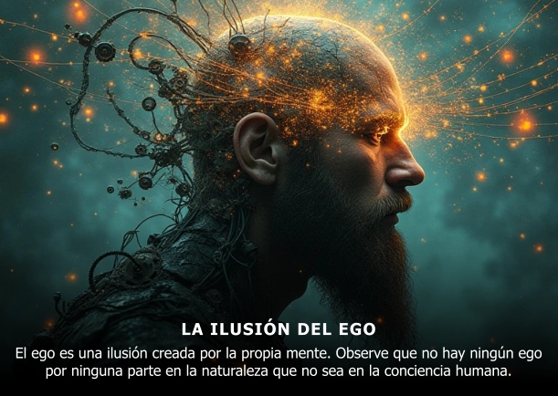 Imagen del escrito; Ilusión del ego, de Jiddu Krishnamurti