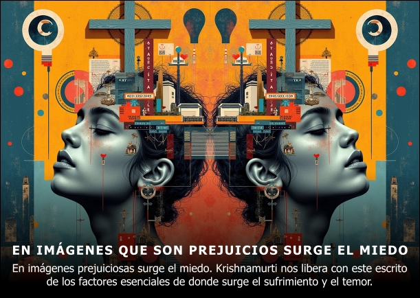 Imagen del escrito; En imágenes que son prejuicios surge el miedo, de Jiddu Krishnamurti