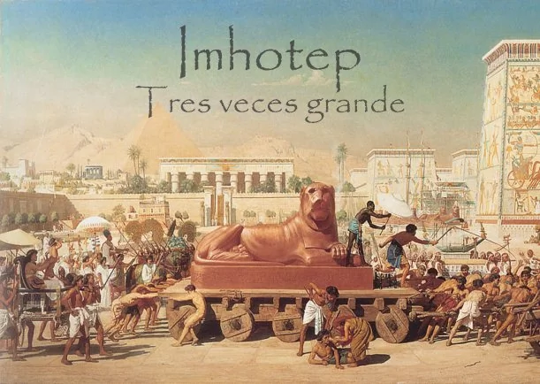Imagen del escrito; Imhotep tres veces grande, de Fernando Malkun