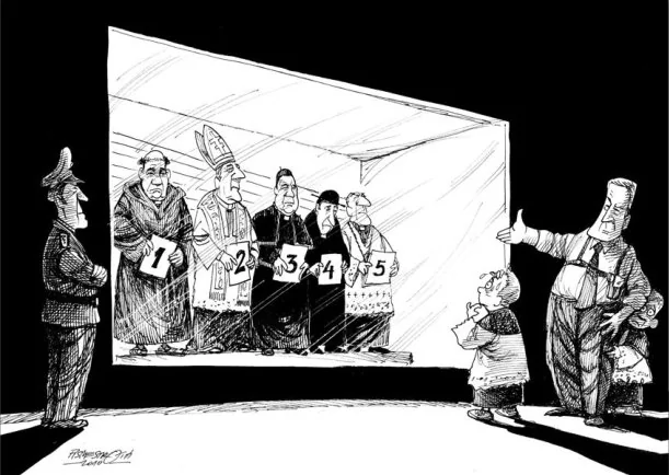 Imagen del escrito; El inocente clero, de Jbn Lie