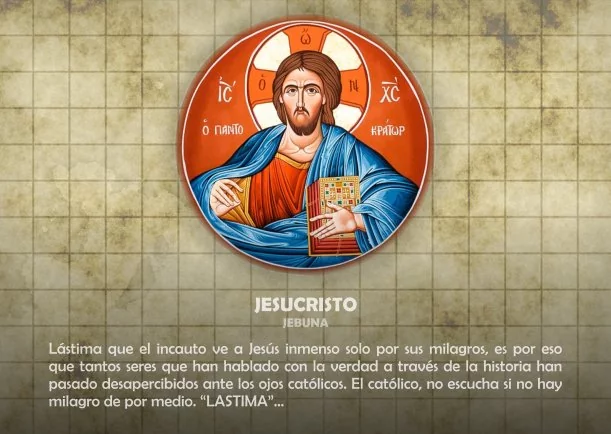 Imagen del escrito; Jesucristo, de Jebuna