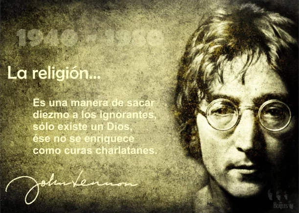 Imagen del escrito; Religión: John Lennon, de Jbn Lie