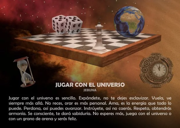 Imagen del escrito; Jugar con el universo, de Jebuna