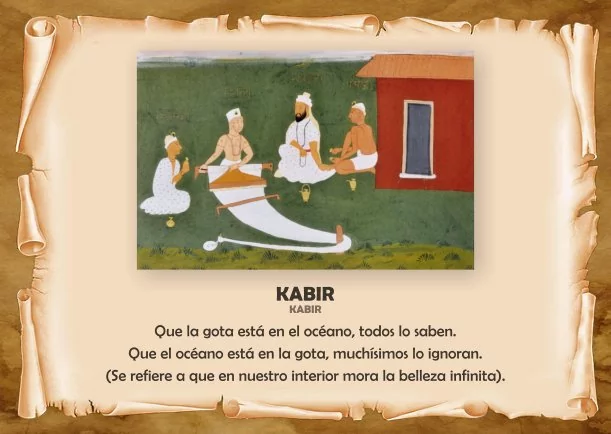 Imagen del escrito; Biografía de Caber, de Kabir