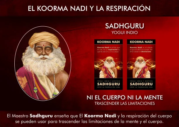 Imagen del escrito; El Koorma Nadi y la respiración del cuerpo, de Sadhguru Jaggi Vasudev