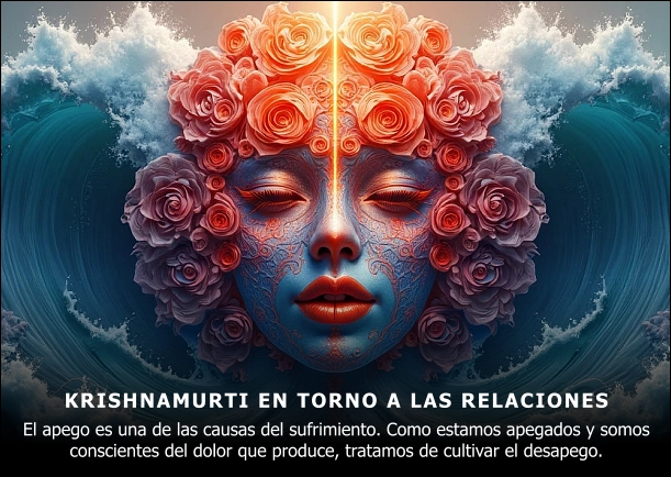 Imagen del escrito; Krishnamurti en torno a las relaciones, de Jiddu Krishnamurti