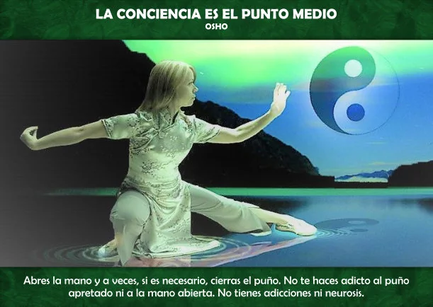 Imagen; La conciencia es el punto medio; Osho