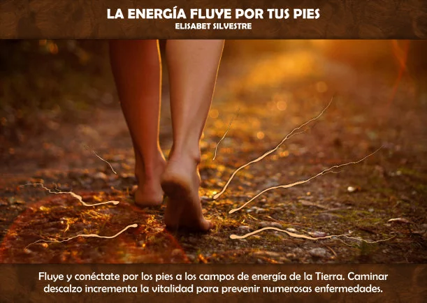 Imagen del escrito; La energía fluye por tus pies, de Elisabet Silvestre