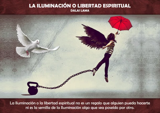 Imagen del escrito; La iluminación o libertad espiritual, de Dalai Lama