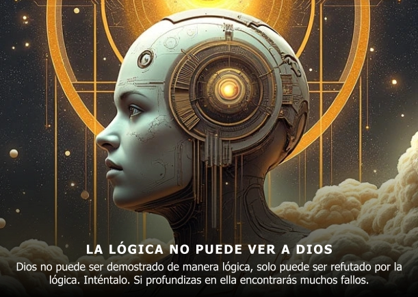 Imagen del escrito; La lógica no puede ver a Dios, de Osho