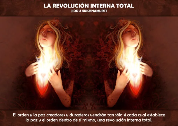 Imagen del escrito; La revolución interna total, de Jiddu Krishnamurti