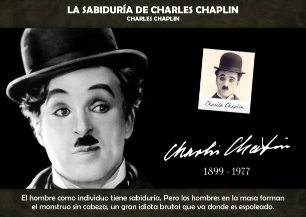 Imagen del escrito; La sabiduría de Charles Chaplin, de Charles Chaplin