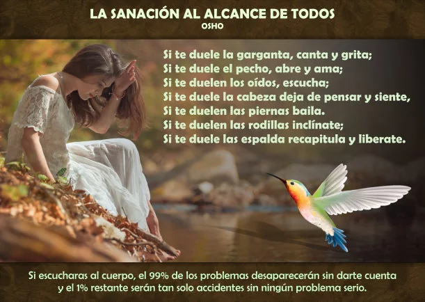 Imagen del escrito; La sanación al alcance de todos, de Osho