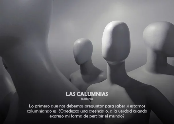 Imagen del escrito; Las calumnias, de Jebuna