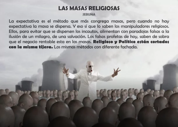 Imagen del escrito; Las masas religiosas, de Jebuna