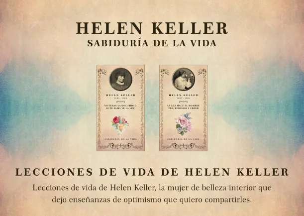 Imagen del escrito de Helen Keller