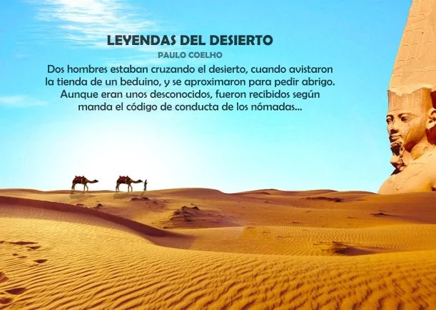 Imagen del escrito; Leyendas del desierto, de Paulo Coelho