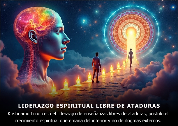 Imagen del escrito; Liderazgo espiritual libre de ataduras, de Jiddu Krishnamurti