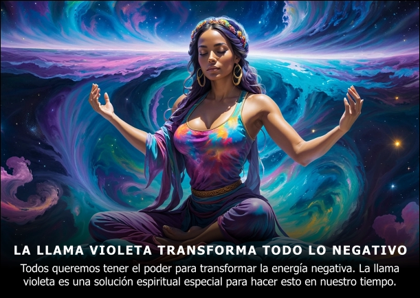 Imagen del escrito; La Llama Violeta transforma la energía negativa, de Saint Germain