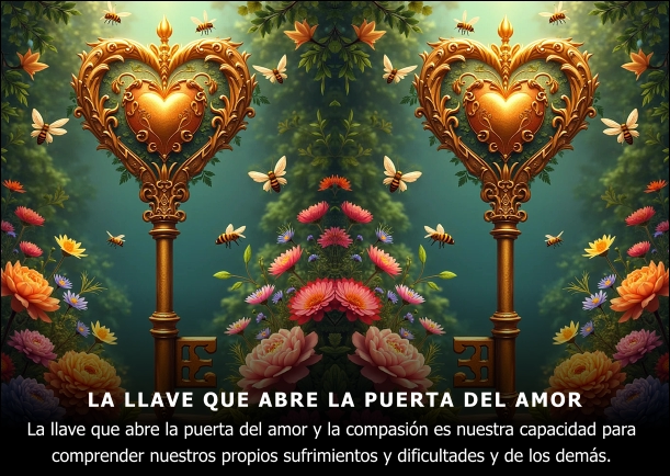 Imagen del escrito; La llave que abre la puerta del amor, de Thich Nhat Hanh