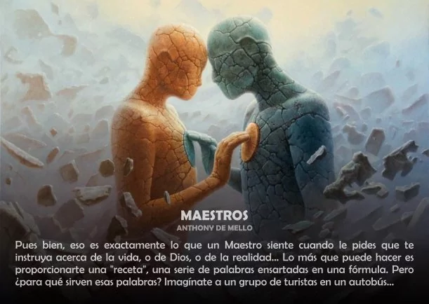 Imagen del escrito; Uno solo es vuestro Maestro, de Anthony De Mello