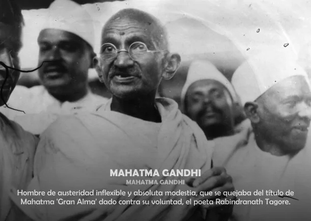 Imagen del escrito de Mahatma Gandhi