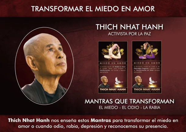 Imagen del escrito; Mantras para transformar el miedo en amor, de Thich Nhat Hanh