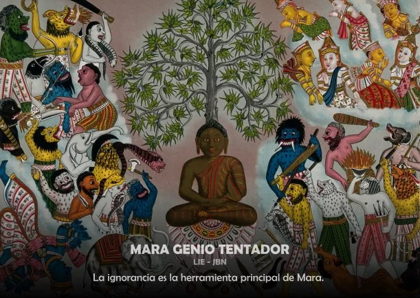 Imagen del escrito; Mara genio tentador, de Maitreya