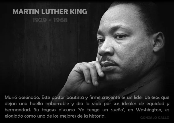 Imagen del escrito de Martin Luther King