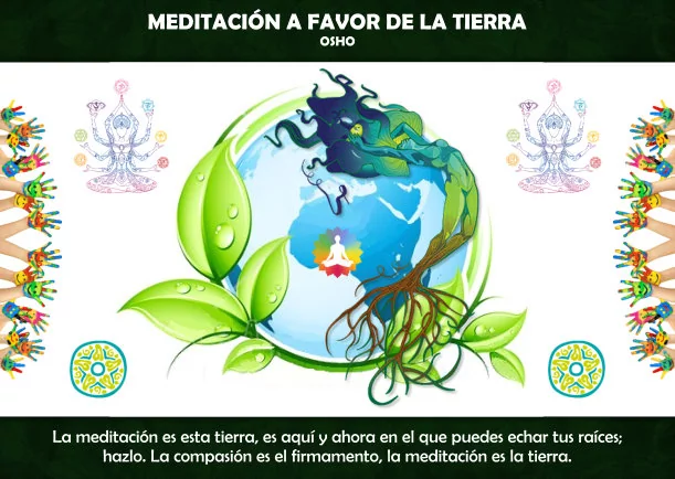 Imagen del escrito; Meditación a favor de la tierra, de Osho