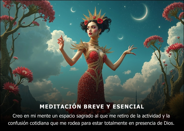 Imagen del escrito; Meditación breve, de Osho