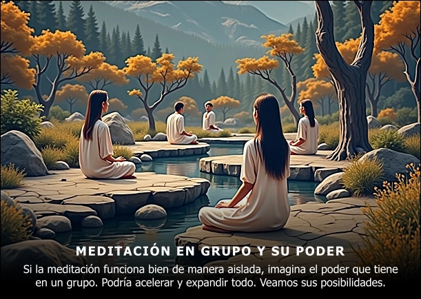 Imagen del escrito; Meditación en grupo y su poder, de Deepak Chopra