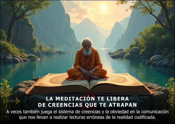 Imagen del escrito; La meditación te libera de lo que te atrapa, de Jiddu Krishnamurti