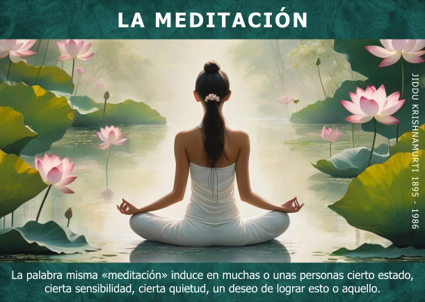 Imagen; La meditación; Jiddu Krishnamurti