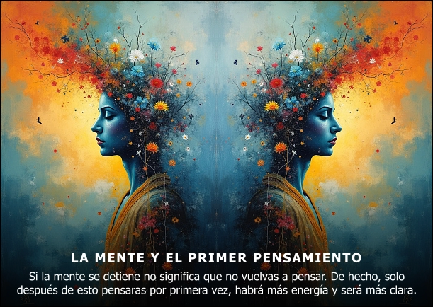 Imagen del escrito; La mente y el primer pensamiento, de Osho