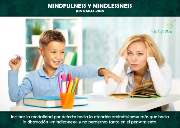 Imagen del escrito; Mindfulness y Mindlessness, de Jon Kabat Zinn