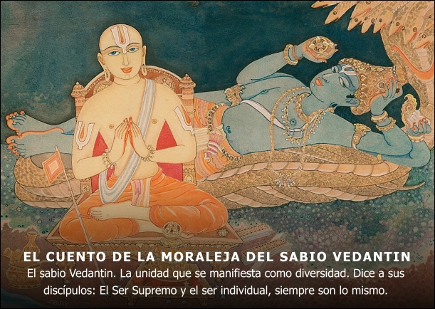 Imagen del escrito; La moraleja del sabio Vedantin, de Sivananda