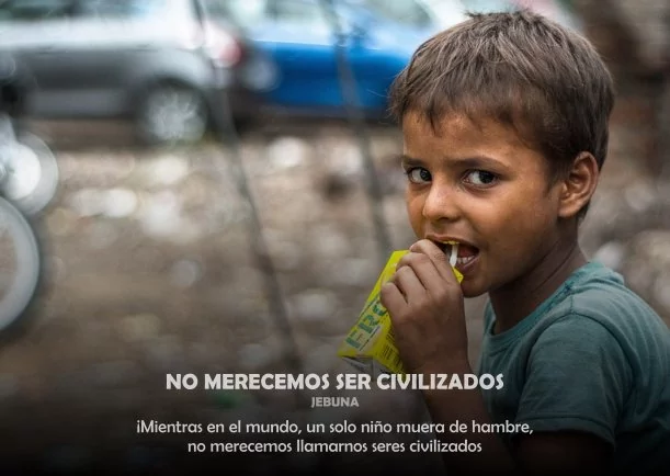 Imagen del escrito; No merecemos ser civilizados, de Jebuna