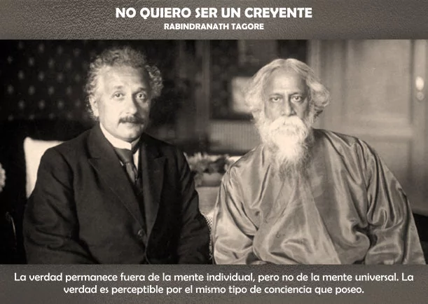 Imagen del escrito; No quiero ser un creyente, de Rabindranath Tagore