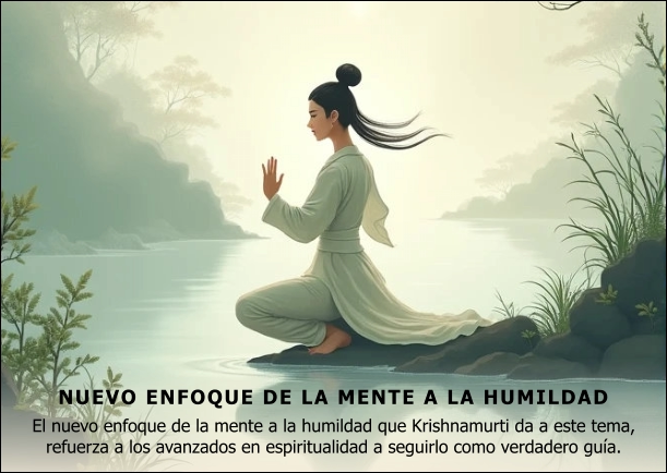 Imagen del escrito; Nuevo enfoque de la mente a la humildad, de Jiddu Krishnamurti