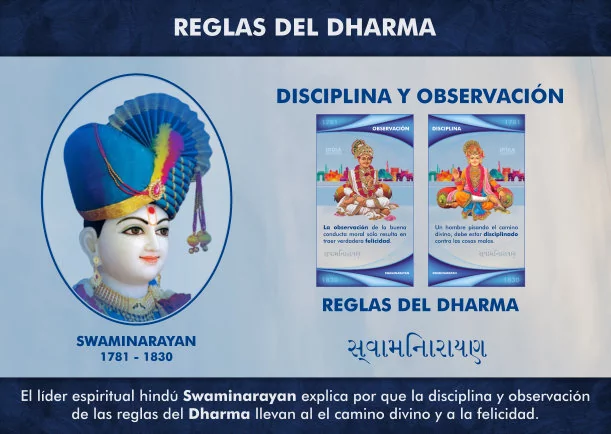Imagen del escrito; Observación y disciplina de las reglas del Dharma, de Swaminarayan