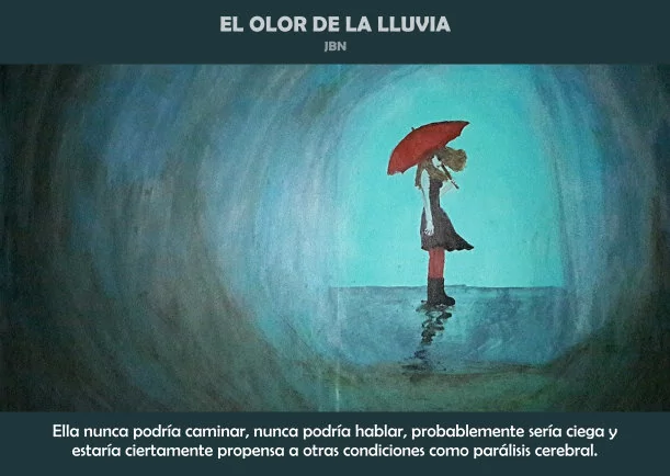 Imagen del escrito; El cuento del olor de la lluvia, de Jbn Lie