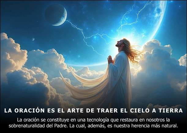 Imagen; La oración es el arte de traer el cielo a tierra; Sobre La Oracion