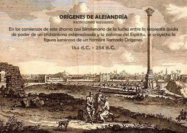Imagen del escrito; Orígenes de Alejandría, de Patrocinio Navarro