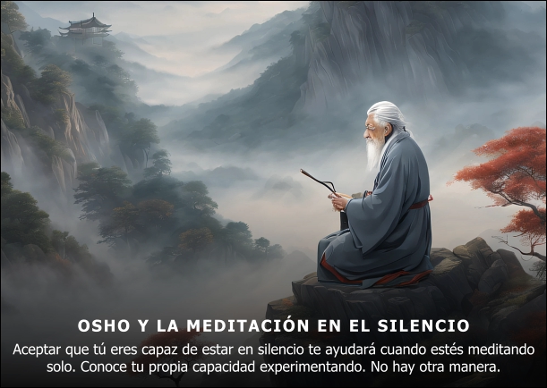 Imagen; Osho y la meditación en el silencio; Osho