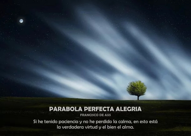 Parábola perfecta alegría - POR: FRANCISCO DE ASIS