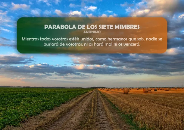 Imagen del escrito; Parábola de los siete mimbres, de Cuentos Y Moralejas