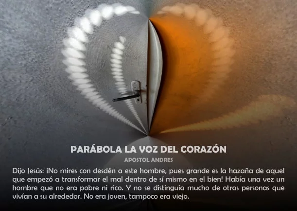 Imagen del escrito; Parábola la voz del corazón, de La Biblia