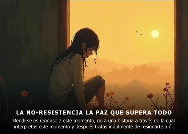 Imagen; La no-resistencia la paz que supera todo; Eckhart Tolle