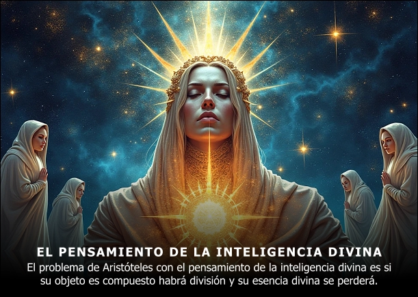 Imagen del escrito; El pensamiento de la inteligencia divina, de Aristoteles